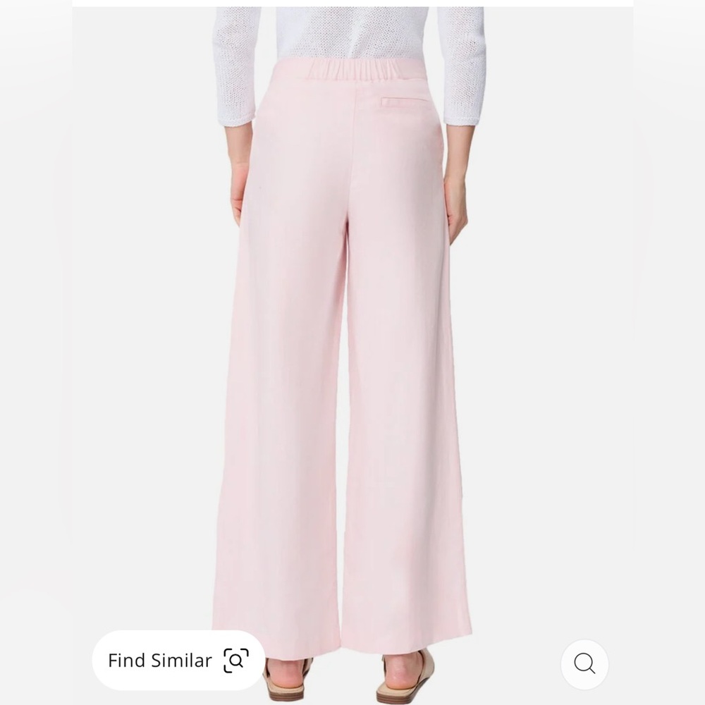NWT J.McLaughlin Amal Linen-Blend Wide Leg Pant Pink Size 8 - Picture 2 of 6
